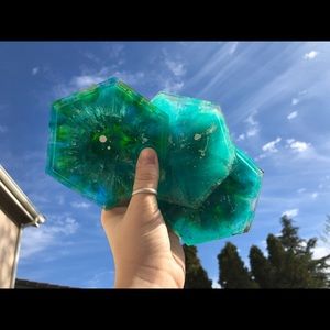 Resin coaster set of 3